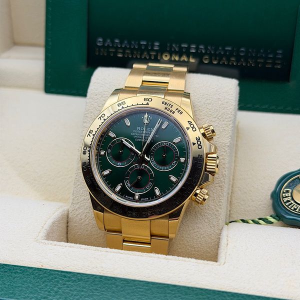 FS: 116508 Rolex Daytona Yellow Gold John Mayer Green Dial …