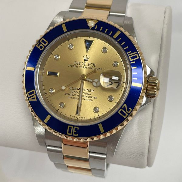 [WTS] Rolex Submariner SS/18k Yellow Gold Champaign Serti 1…