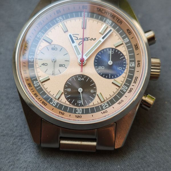 Sugess S465 Chrono Heritage  Champagne-Dial  ST19 Handaufzu…