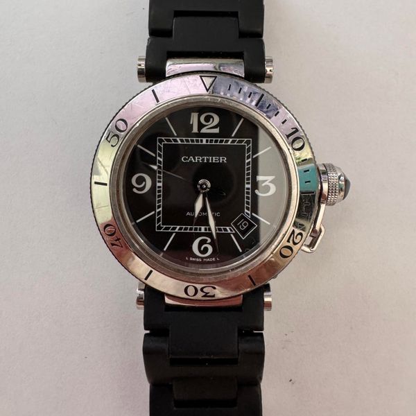 [WTS] Cartier Pasha Seatimer W31077U2 Black Dial - $2,950