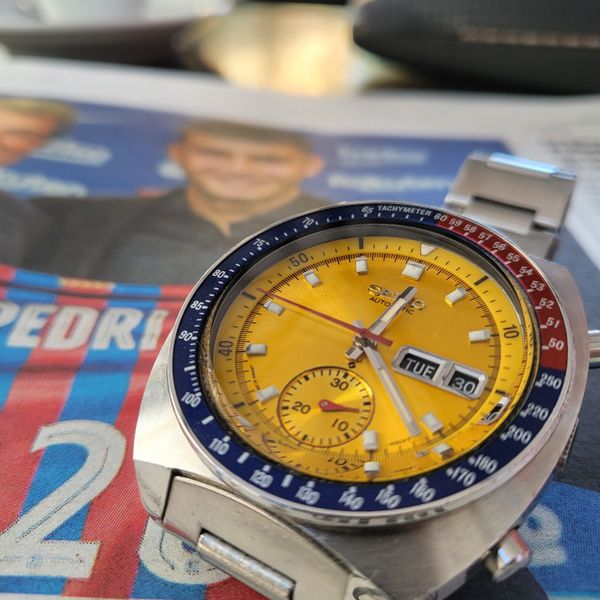 NOS seiko 6139 6005 yellow Pogue