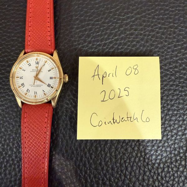 [WTS] Rolex Date 14k Gold 1007 White Roman Numeral dial Eng…