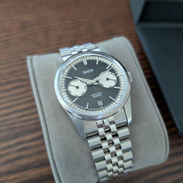 [WTS] Maen Brooklyn 36mm Triple Calendar Dark Grey and Whit…