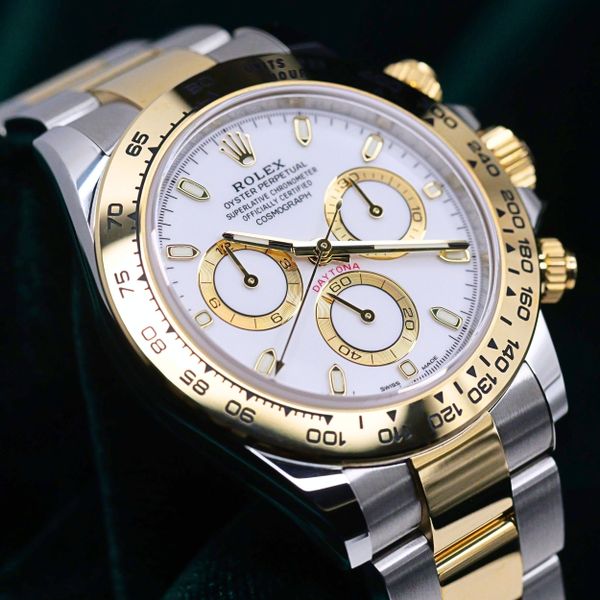 FSOT: Rolex Cosmograph Daytona White Dial Gold Subdials Oys…