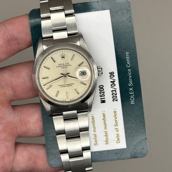 [WTS] Rolex OP Date 34mm Ref. 15200 w/ 2023 Rolex Service C…