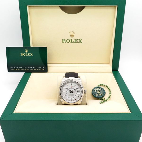 FS: Rolex 336239 SKYDWELLER 18K WHITE GOLD-OYSTERFLEX STRAP…
