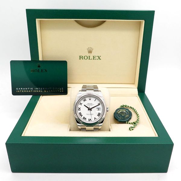 FS: Rolex 126334 DATEJUST 41MM-WHITE ROMAN DIAL-OYSTER BRAC…