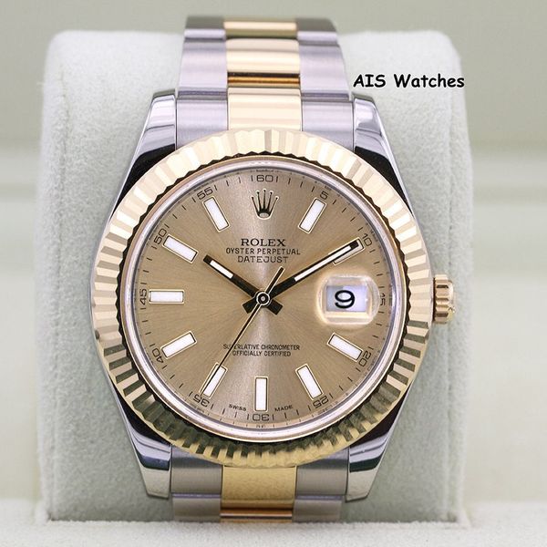 FSOT: Rolex 116333 DateJust II 18K YG/SS Slate Champagne St…