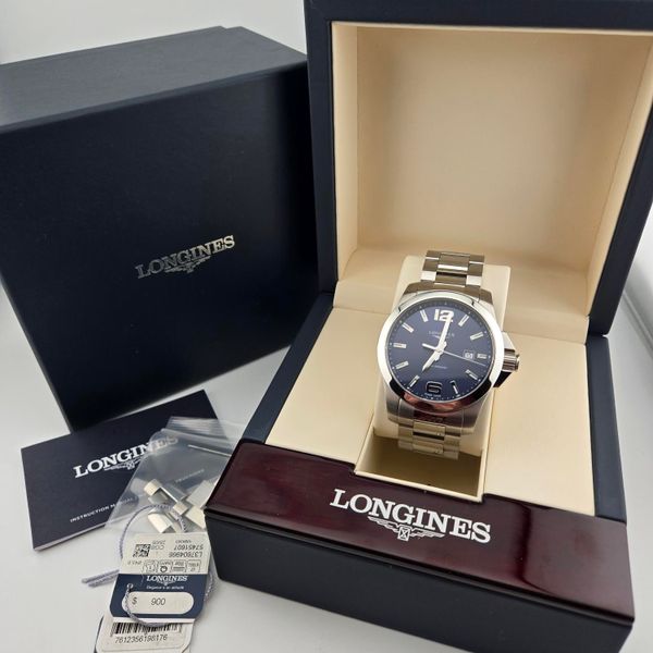 [WTS] LONGINES CONQUEST L3.760.4.96.6 43mm Quartz.  FULL KIT