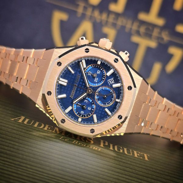 UNWORN AUDEMARS PIGUET ROYAL OAK 38MM CHRONO 26715ST 18K RO…