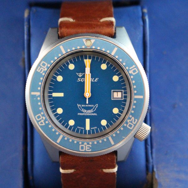 [WTS] Squale 1521 Blue Blasted on leather strap