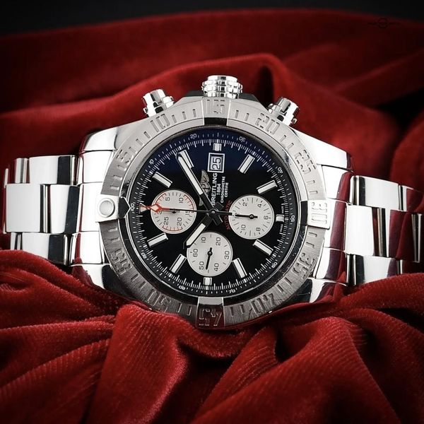 FS:  Breitling Super Avenger II 48mm A13371 Black Dial & FU…