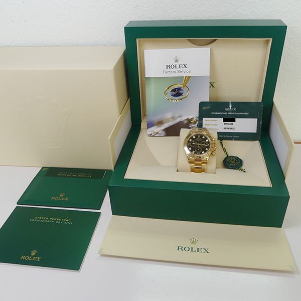 FS Rolex 18K Yellow Gold Daytona Cosmograph Black Diamond D…