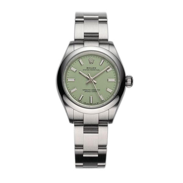 Rolex Oyster Perpetual 28mm No-Date Steel Pistachio Dial 27…