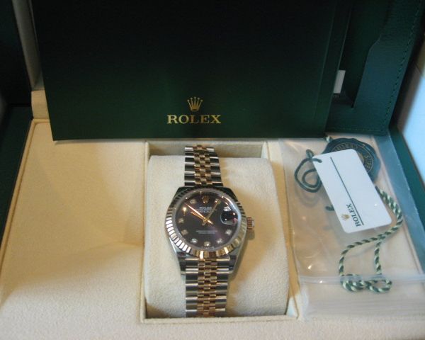 Fs: Rolex 279171 aubergine diamond 18k rose gold datejust