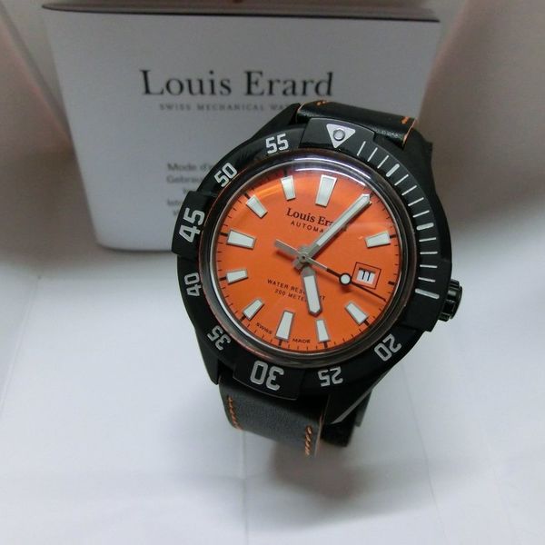Louis Erard Sportiv Dive DLC black orange Selitta sw200-1 i…