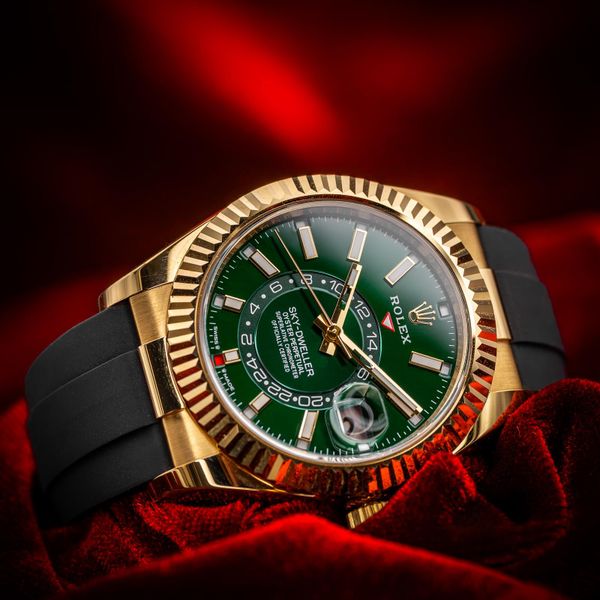 [WTS] Rolex Sky-Dweller 336238 Yellow Gold Green Dial Oyste…