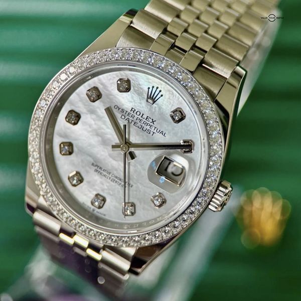 FS: Rolex Datejust 36 -MOP Diamond Dial & Diamond Bezel Jub…