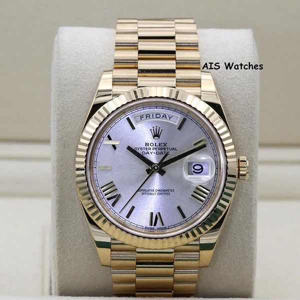 Rolex 228238 DayDate DD40 Yellow Gold Silver Roman Dial B&P