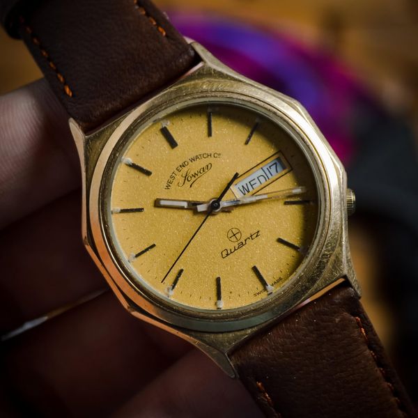 [wts] November 1985 Rare West End Watch Co. Sowar 🇨🇭 Gold-F…