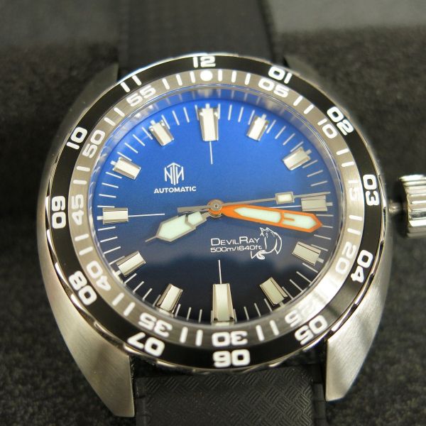 NTH Devil Ray watch with gradient blue dial