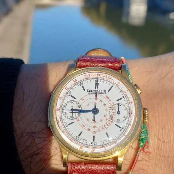 1937 Eberhard pre extra fort monopusher chrono 18kt, cal 16…