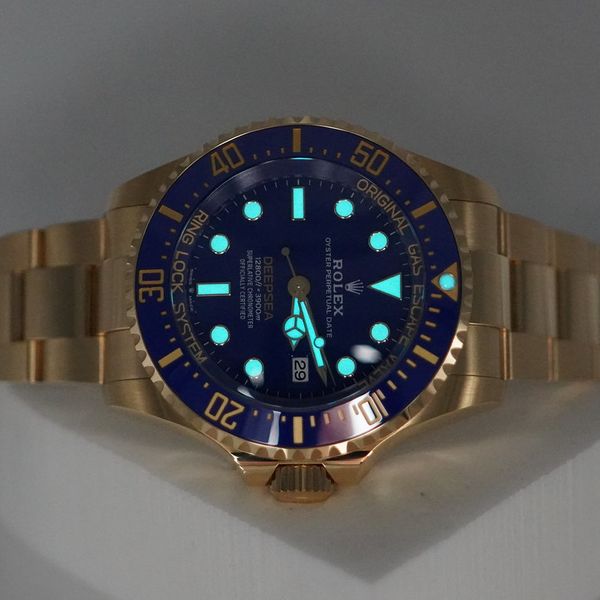 FSOT: Rolex 136668LB DEEPSEA YELLOW GOLD BLUE BEZEL BLUE DI…