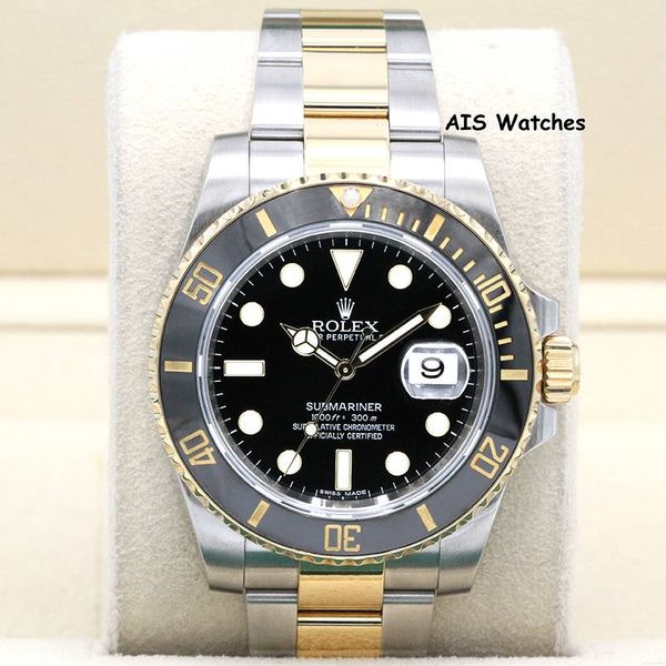 FSOT: Rolex Submariner 18k/SS 116613LN Black Dial 2015 Box …