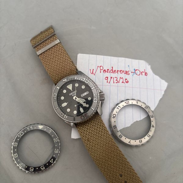 [WTS] seiko SRPD55K1 with spare bezels