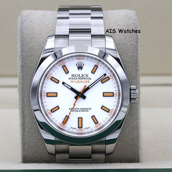 FSOT: Rolex Milgauss 116400 White Dial M Serial Box & Papers