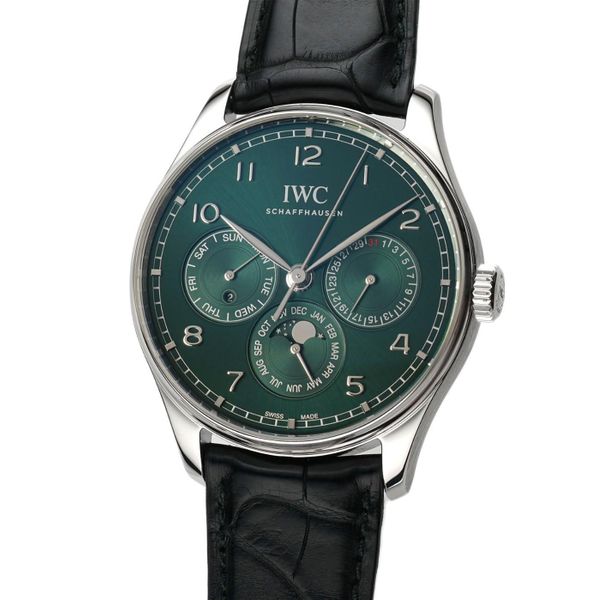 IWC Portuguese 42mm Perpetual Calendar Green Dial IW344207 …