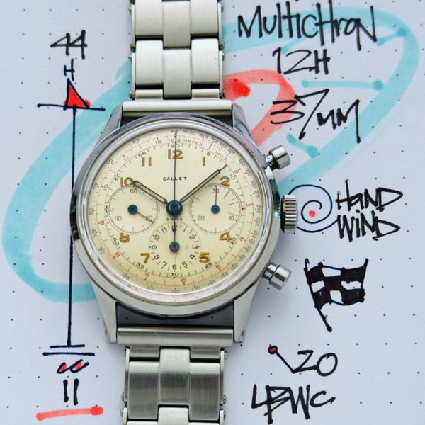 [WTS] Gallet Multichron 12h Chronograph Jim Clark
