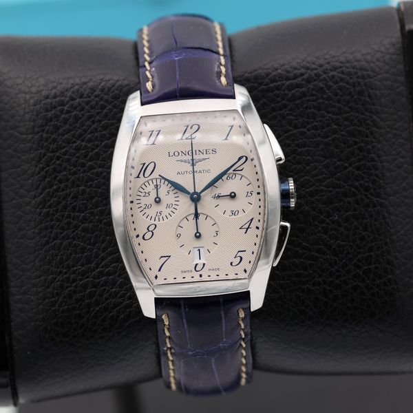 [WTS] Longines Evidenza. Chronograph, blue hands. OEM allig…