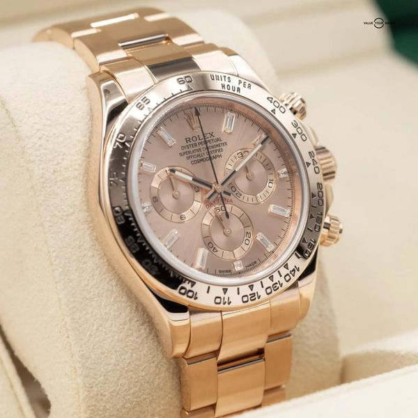 FS: Rolex Daytona Cosmograph SUNDUST BAGUETTE Diamond Rose …