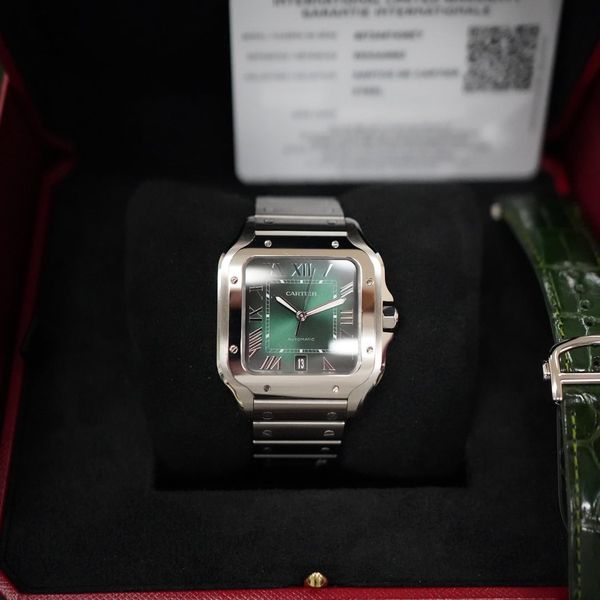 [WTS] Cartier Santos Large Green Dial Complete Set - $6,700