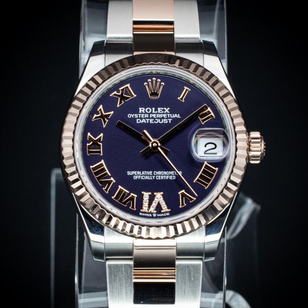 FS: Rolex Datejust 31mm Aubergine Pave Dial, Ref. 278271 w/…