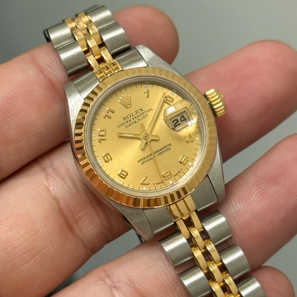 [WTS] Rolex Ladies Datejust 69173 Champagne Arabic 18k Two …