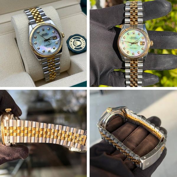 Rolex Datejust 36mm 16013 Custom MOP Diamond Dial Two Tone …