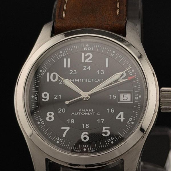 Hamilton Khaki Field Automatic 38mm H10455133 Black Dial H-…