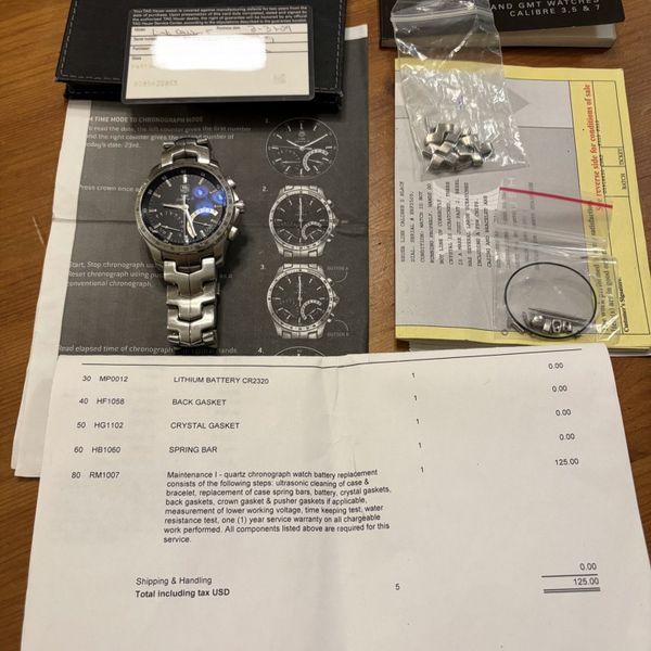 Near-perfect Tag Heuer Caliber S Link chronograph - CJF7110