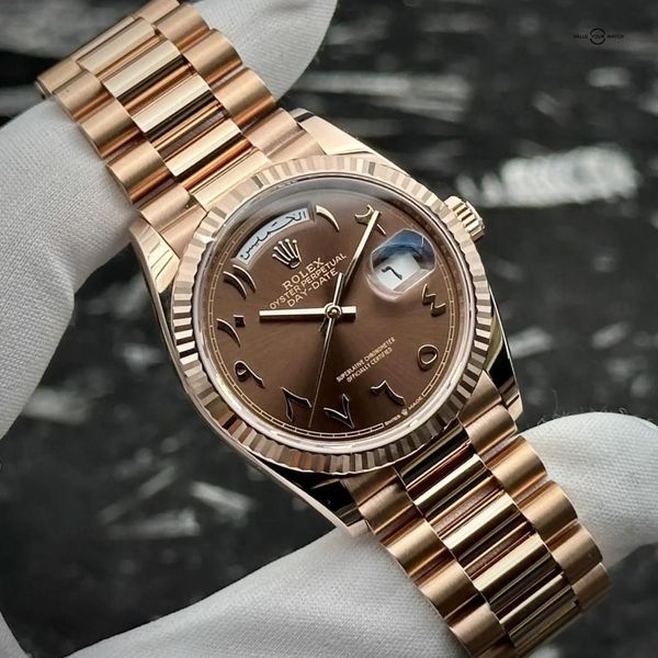 FS: 2025 Rolex Day Date 128235 Arabic Middle Eastern Chocol…