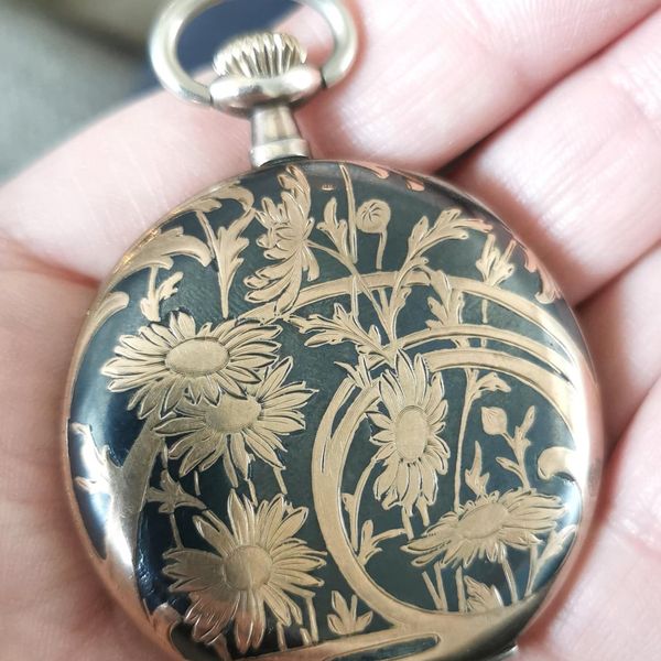 [WTS] Gruen Verithin w .800 gold inlay on silver