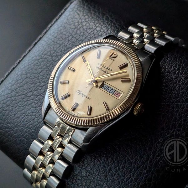 [WTS] Longines Olympian Automatic, Two Tone w/Rare Fluted B…