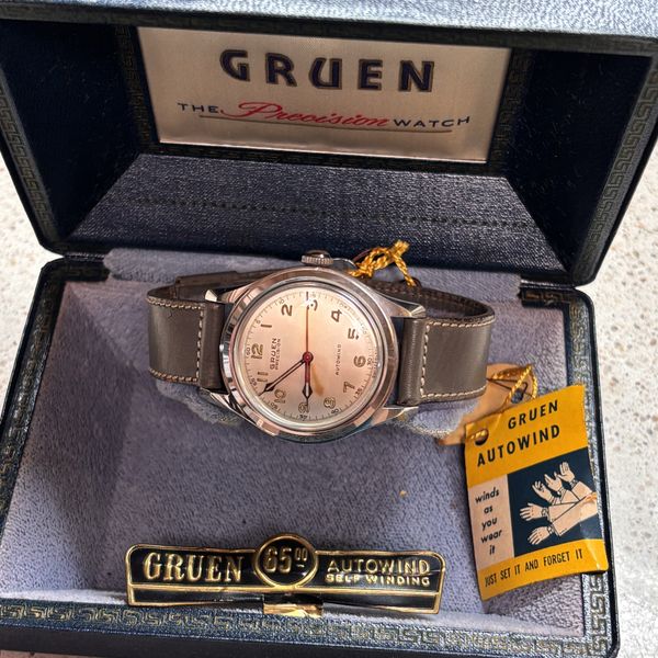 Vintage NOS Gruen Precision Autowind 460SS Automatic w/ Box…