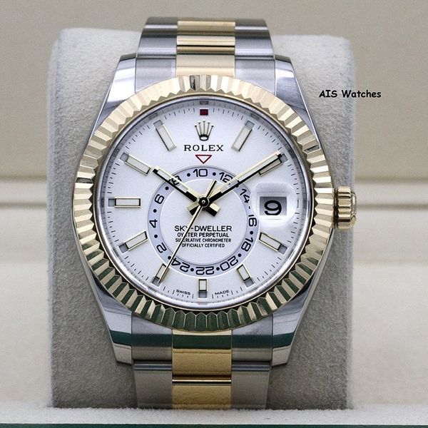 FSOT: Rolex 326933 Sky-Dweller 18K Yellow Gold / SS Oyster …