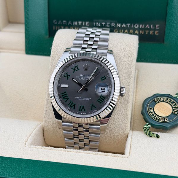FS: 126334 Rolex Datejust 41mm Wimbledon Dial Fluted Jubile…