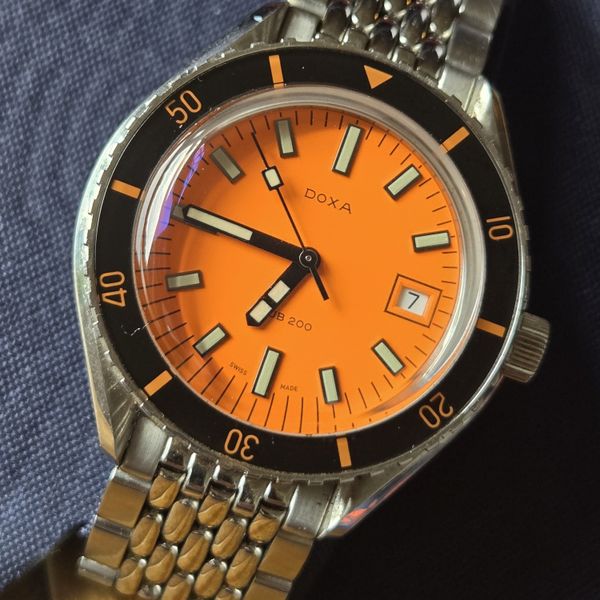 FOST: Doxa SUB 200 - Orange Diap, Bracelet + Strap, Complet…