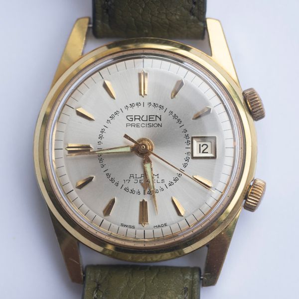 Gruen Precision Wrist Alarm, AS 1568, mooi!