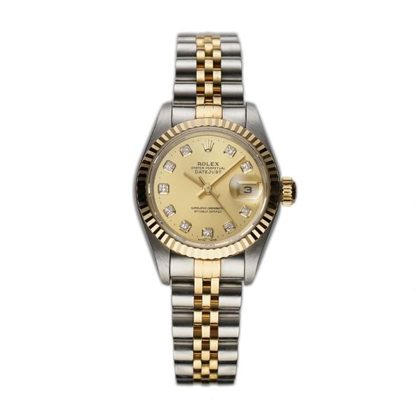 Rolex Datejust 26mm Vintage Steel & 18k YG Champagne Diamon…