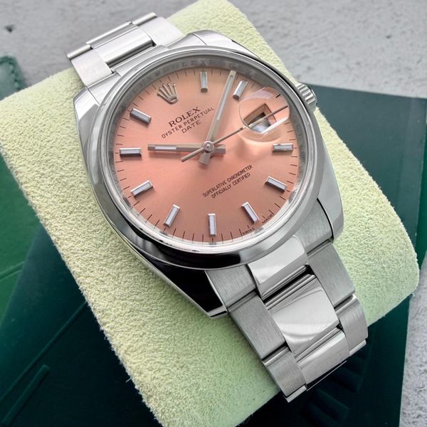[WTS] Rolex 34mm Oyster Perpetual 115200 Oyster Pink dial –…